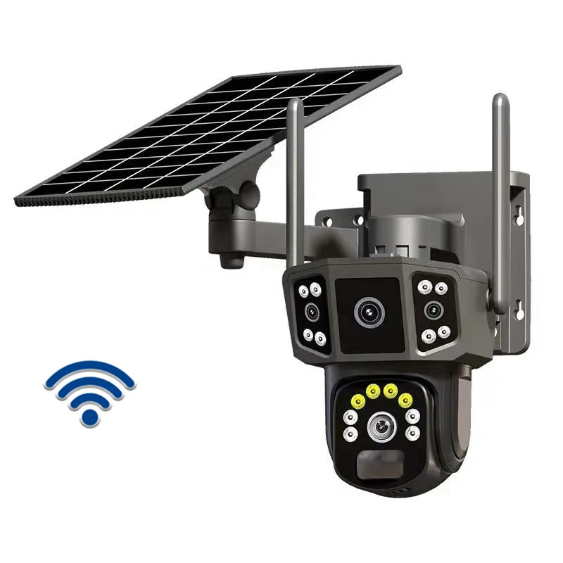 Solar 4K Dual Lens Outdoor Closed-Circuit Security Camera