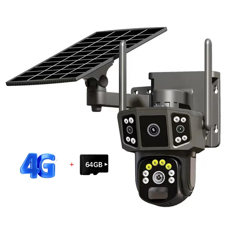 Solar 4K Dual Lens Outdoor Closed-Circuit Security Camera